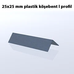 25x25 mm plastik köşebent l profil